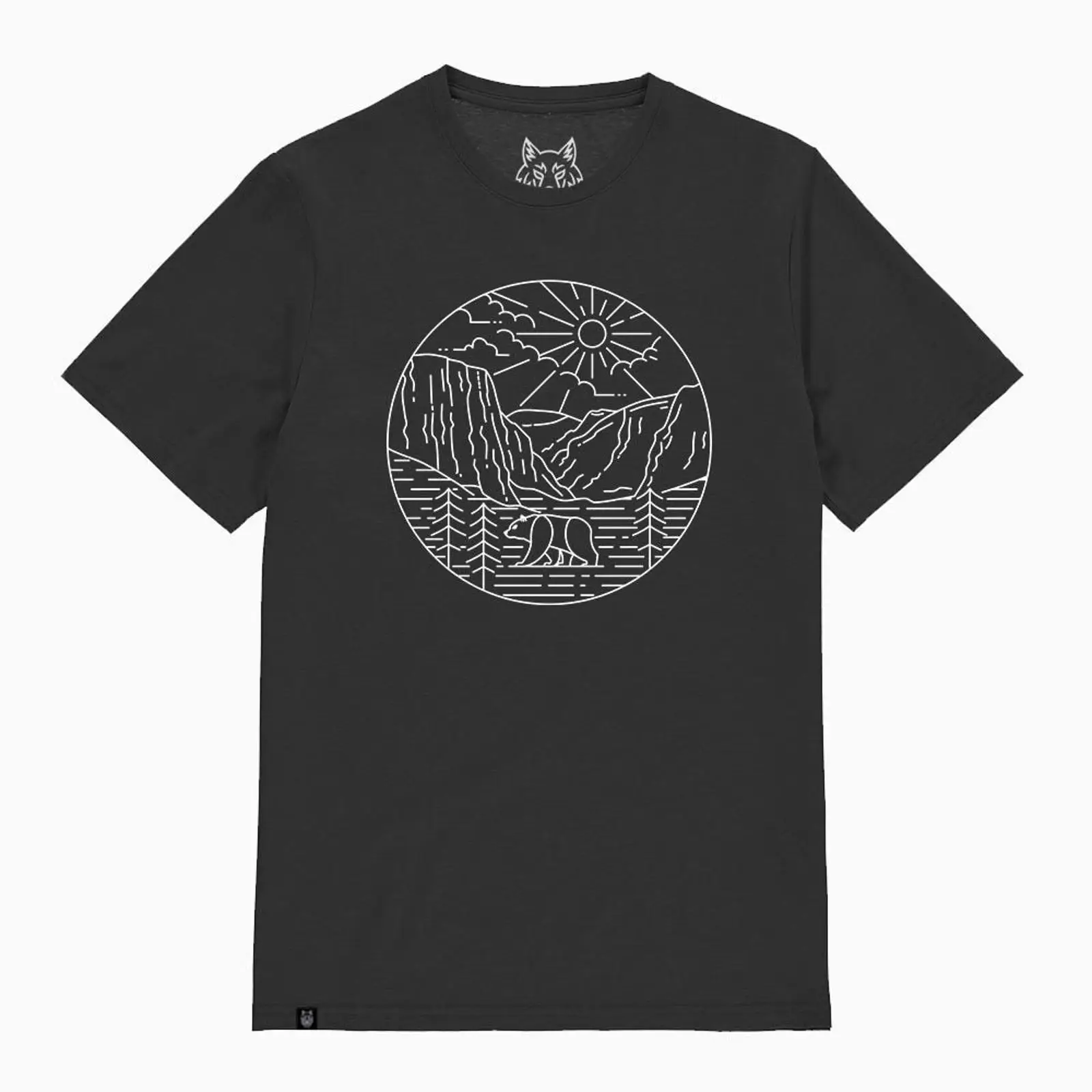 Outdoor Camping Yosemite - Yosemite Ulusal Parkı Ayı Minimal Çizgi