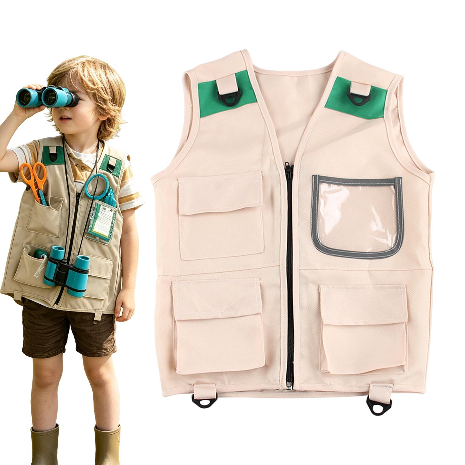 Outdoor Camping Vest - Safari Kostümü Çocuk Paleontolog Kargo Yeleği
