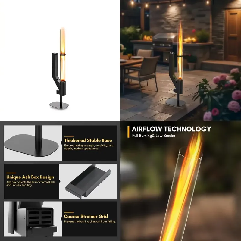 Outdoor Camping Heater - Cam baca kapaklı pelet sobası, kamp