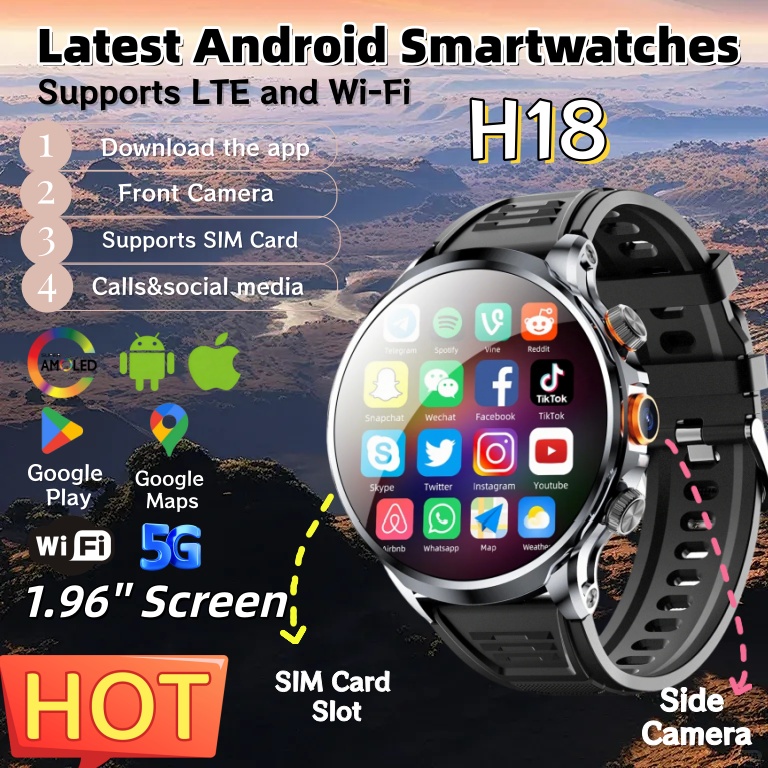 Outdoor Camping Japan - YENİ 4G Android H18 Akıllı Saat