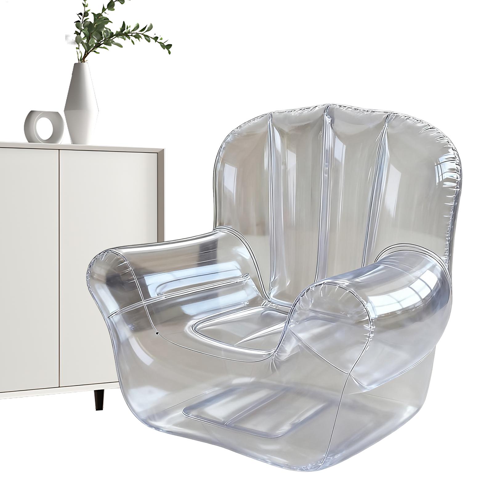 Outdoor Camping Recliner - Kalınlaşmış Şeffaf Kanepe PVC Şişme Kanepe