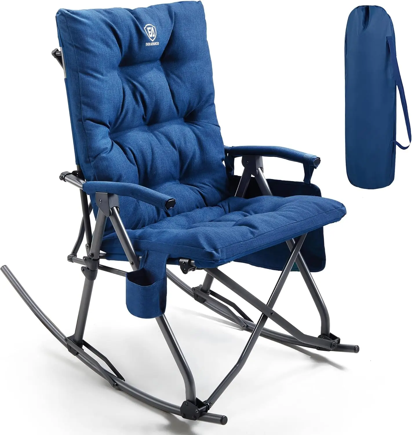 Outdoor Camping Rocker - Büyük Boy Katlanır Sallanan Kamp Sandalyesi,