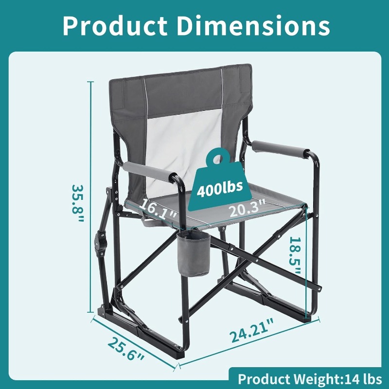 Outdoor Camping Rocker - Açık Hava Freestyle Sallanan Kamp Sandalyesi