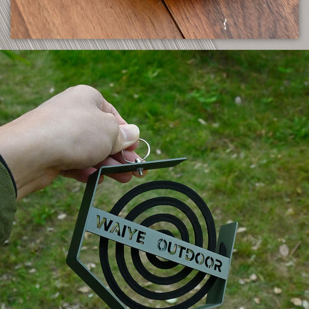 Outdoor Camping Burner - Yaratıcı Tasarımlı, Demirden Yapılmış, Asılabilir, Spiral