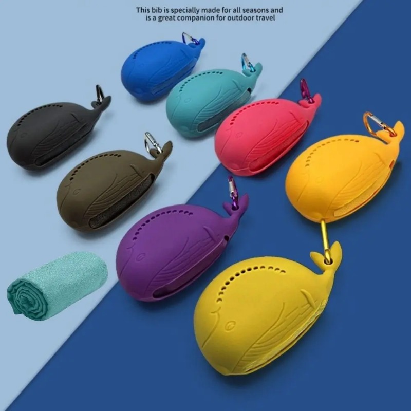 Camp Towel Microfiber - Taşınabilir Silikon Kılıf ve Hafif Mikrofiber