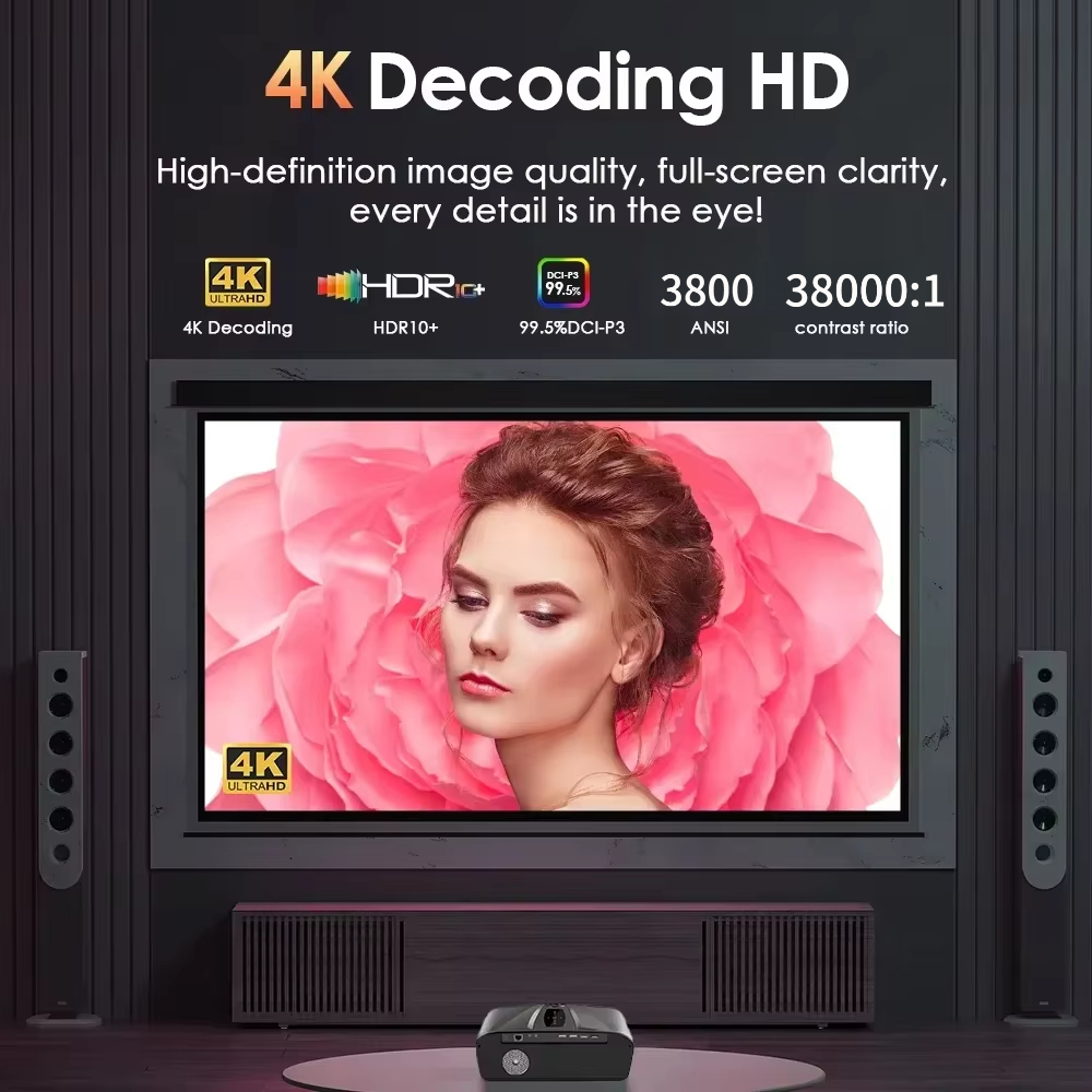 4K 3800 ANSI Projektör Android - Outdoor Camping Tv incelemesi ve fiyatı