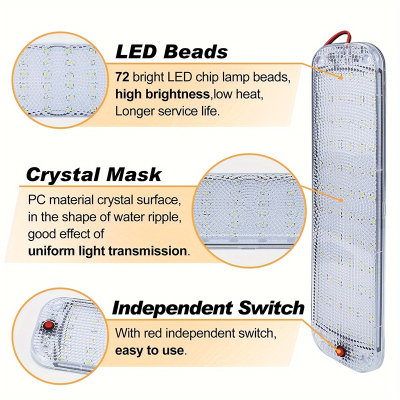 72LED Araba İç Aydınlatma Lamb - Outdoor Camping Trailer incelemesi ve fiyatı