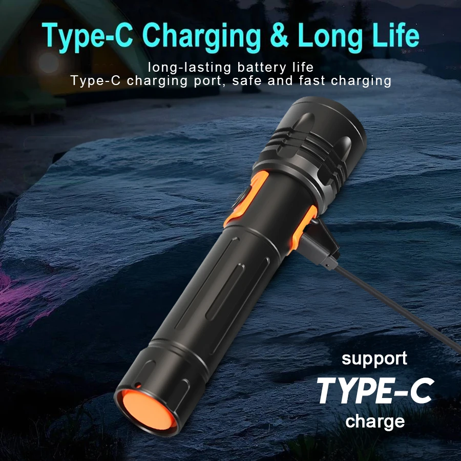 Yüksek Güçlü LED El Feneri USB - Outdoor Camping And Fishing incelemesi ve fiyatı