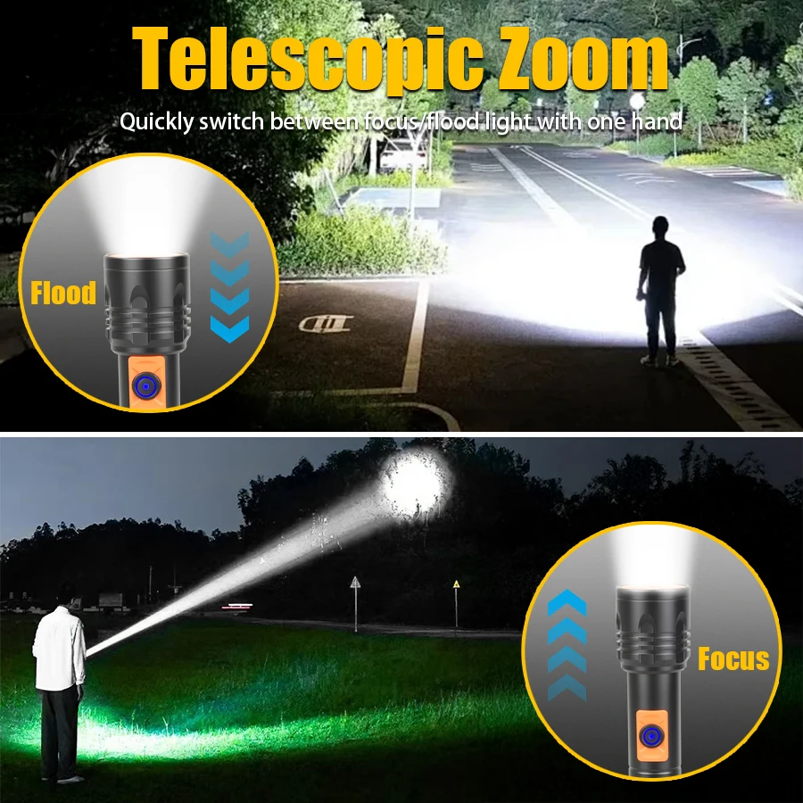 Yüksek Güçlü LED El Feneri USB - Outdoor Camping And Fishing incelemesi ve fiyatı