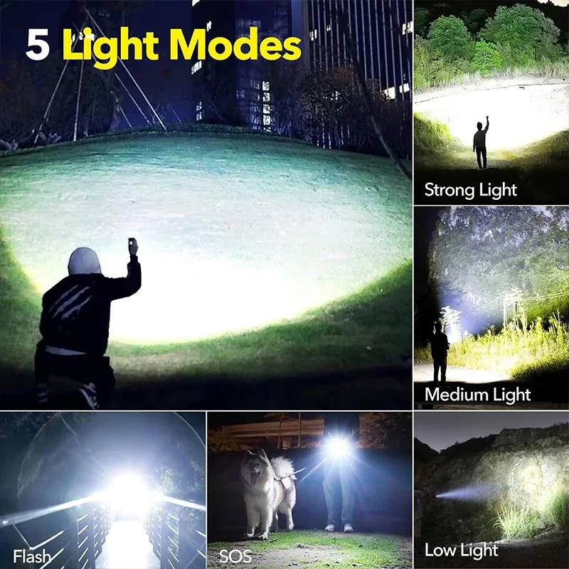 Yüksek Güçlü LED El Feneri Şar - Outdoor Camping And Fishing incelemesi ve fiyatı