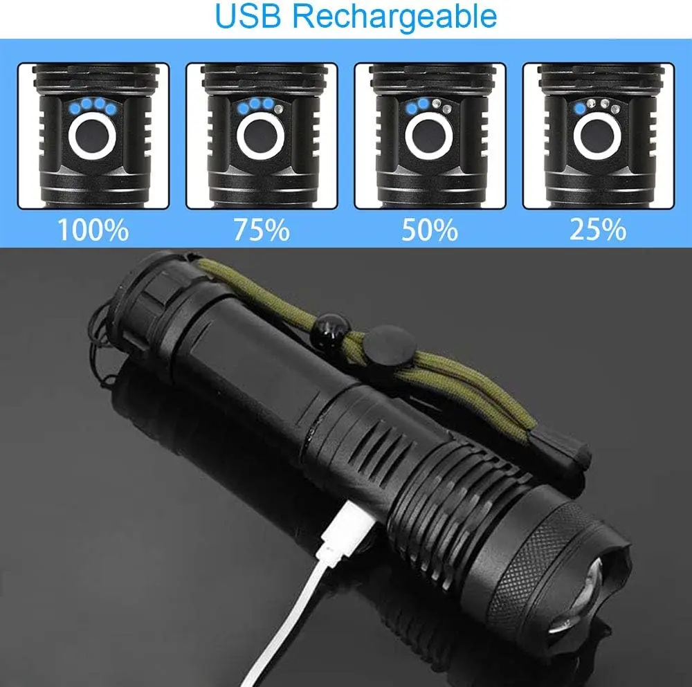 Yüksek Güçlü LED El Feneri Şar - Outdoor Camping And Fishing incelemesi ve fiyatı