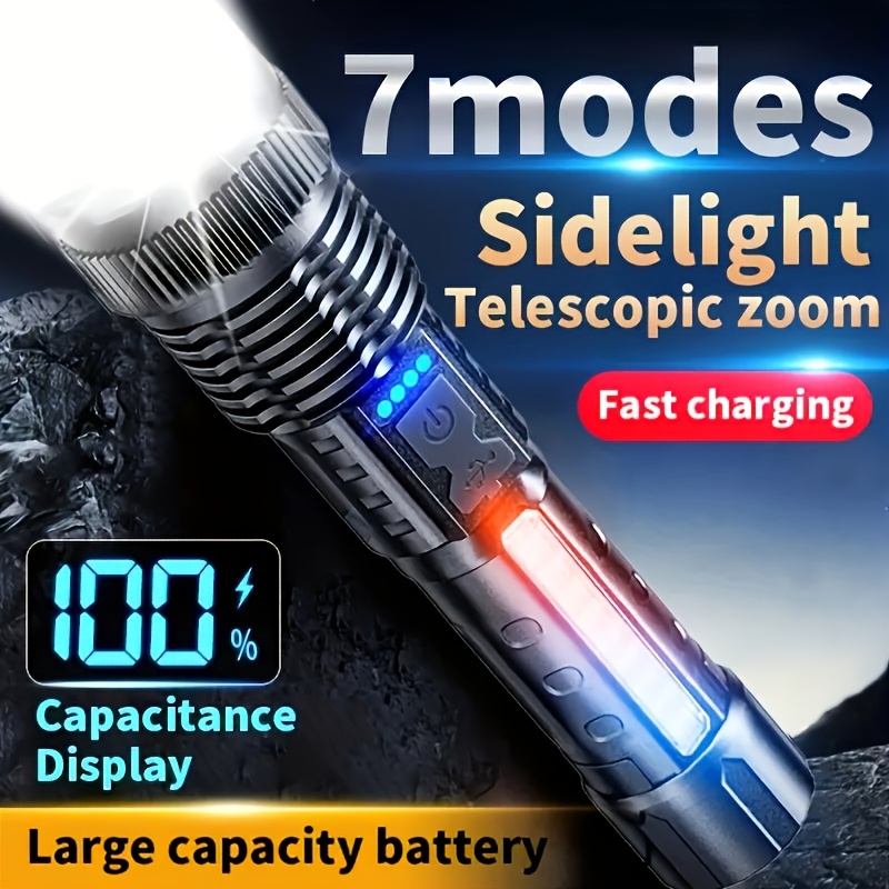 Güçlü LED El Feneri Pil Göster - Outdoor Camping And Fishing incelemesi ve fiyatı